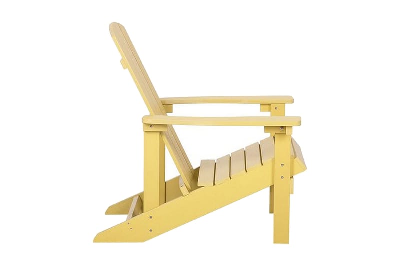 Havestol med Fodskammel gul ADIRONDACK - Gul - Havemøbler - Havestole - Solstole - Dækstol