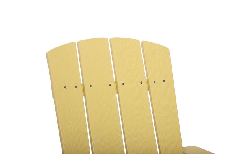 Havestol med Fodskammel gul ADIRONDACK - Gul - Havemøbler - Havestole - Solstole - Dækstol