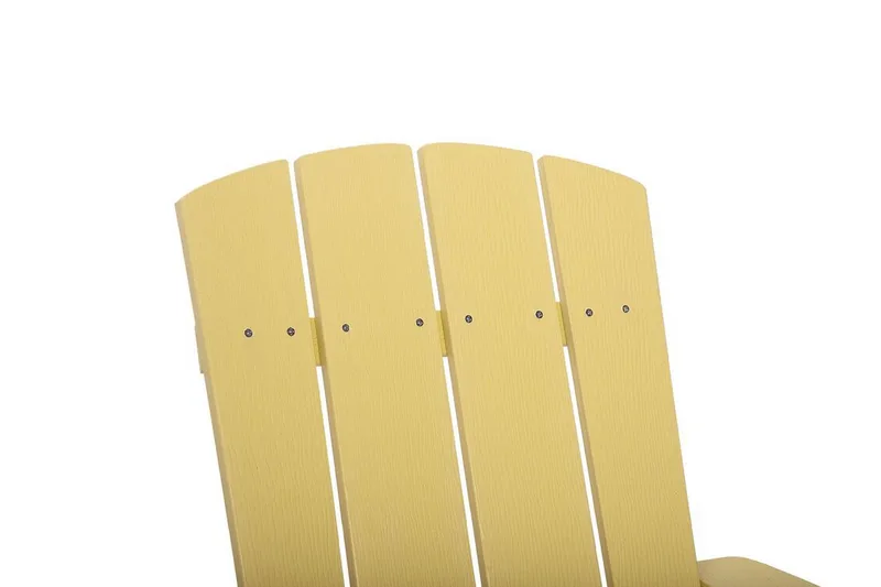 Havestol med Fodskammel gul ADIRONDACK - Gul - Havemøbler - Havestole - Solstole - Dækstol