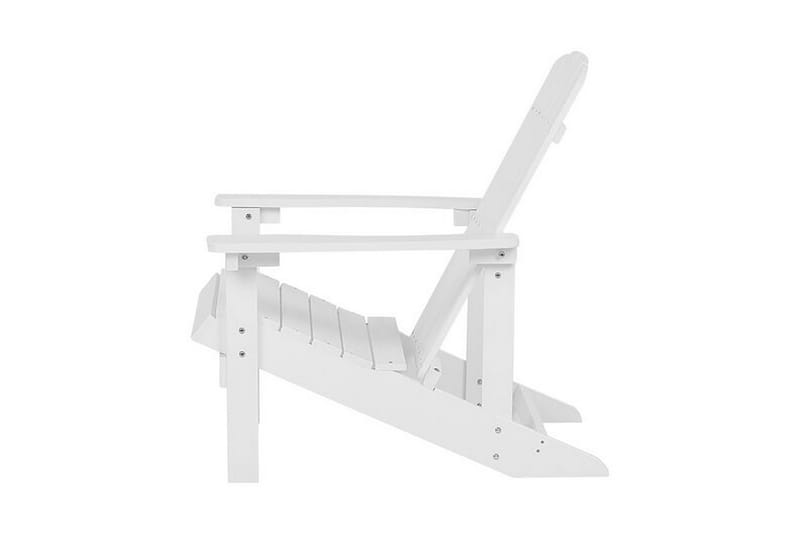 Havestol med Fodskammel hvid ADIRONDACK - Hvid - Spisebordsstole udendørs - Altanstole