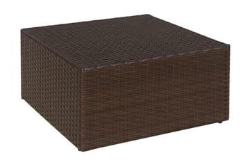 Havestol Med Fodskammel Polyrattan Brun - Brun - Havemøbler - Havestole - Spisebordsstole udendørs