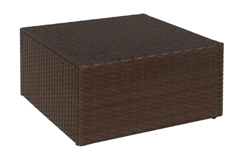 Havestol Med Fodskammel Polyrattan Brun - Brun - Havemøbler - Havestole - Spisebordsstole udendørs