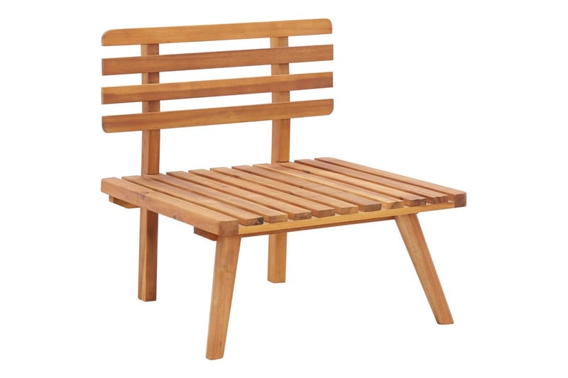Havestol Med Hynder Massivt Akacietræ - Brun - Spisebordsstole udendørs - Altanstole