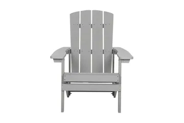 Havestol med Lysegrå Fodskammel ADIRONDACK - Grå - Havemøbler - Havestole - Solstole - Dækstol