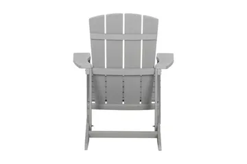 Havestol med Lysegrå Fodskammel ADIRONDACK - Grå - Havemøbler - Havestole - Solstole - Dækstol