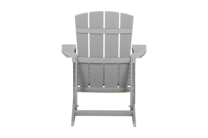 Havestol med Lysegrå Fodskammel ADIRONDACK - Grå - Havemøbler - Havestole - Solstole - Dækstol
