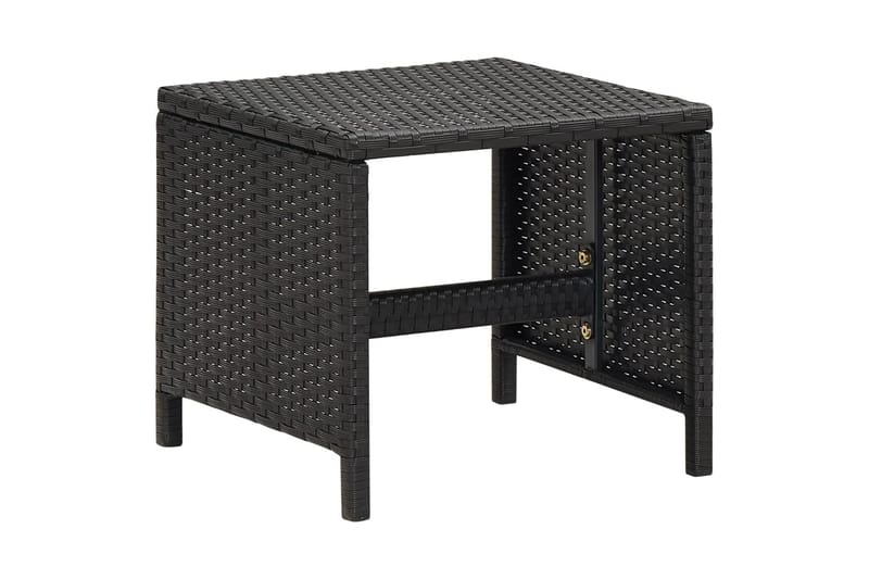 havestol med skamler 4 dele polyrattan sort - Sort - Havemøbler - Havestole - Spisebordsstole udendørs