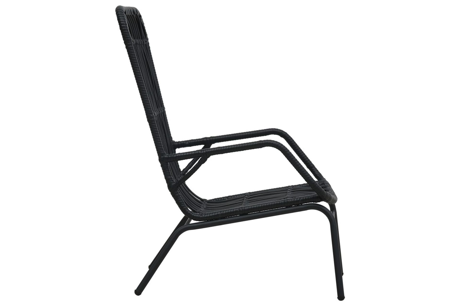 Havestol Polyrattan Sort - Sort - Havemøbler - Havestole - Spisebordsstole udendørs