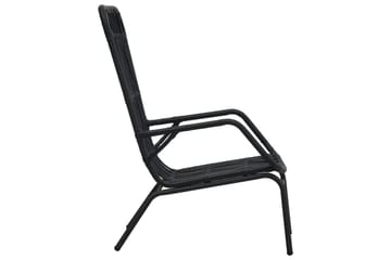 Havestol Polyrattan Sort - Sort - Havemøbler - Havestole - Spisebordsstole udendørs
