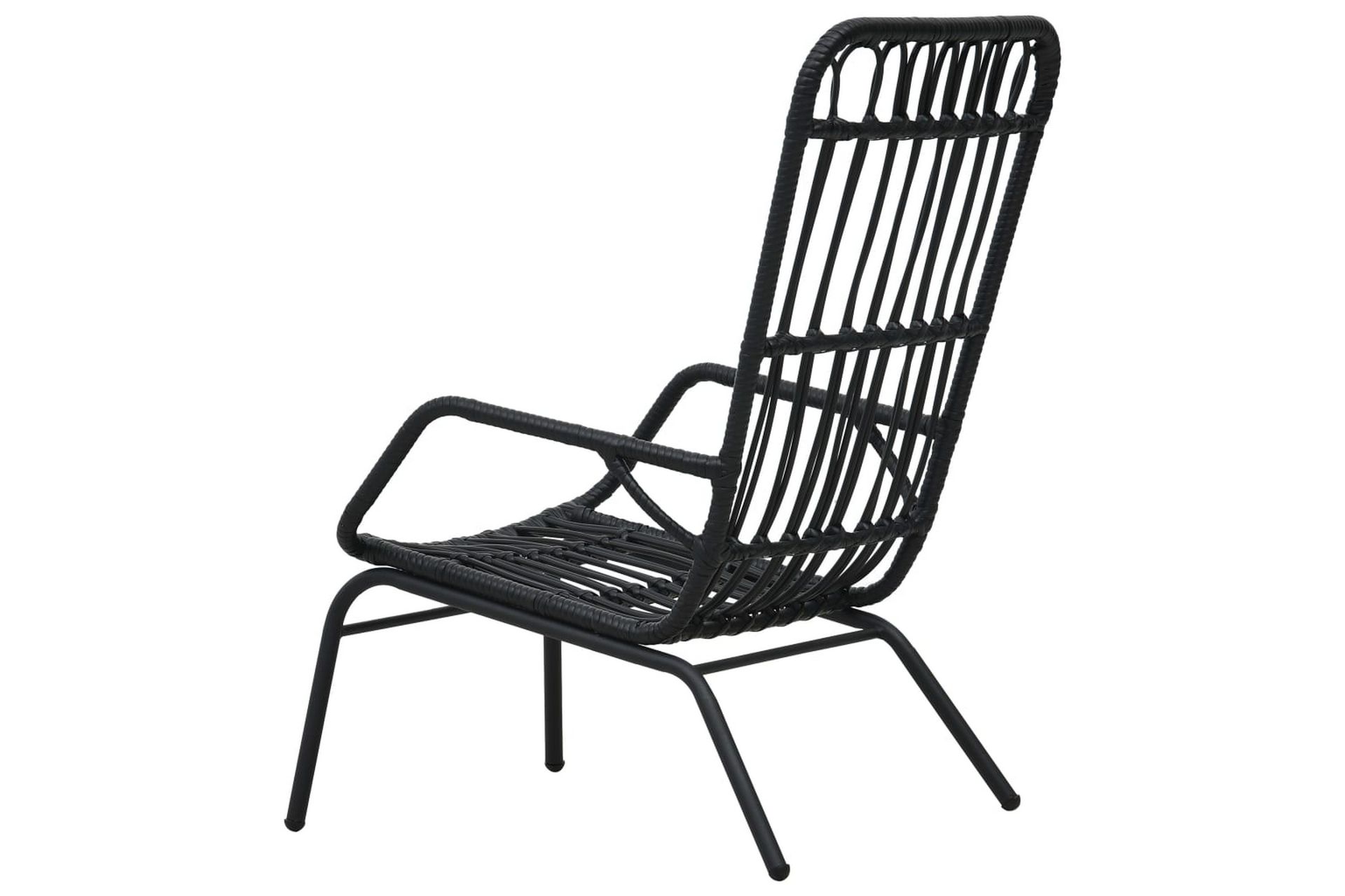 Havestol Polyrattan Sort - Sort - Havemøbler - Havestole - Spisebordsstole udendørs