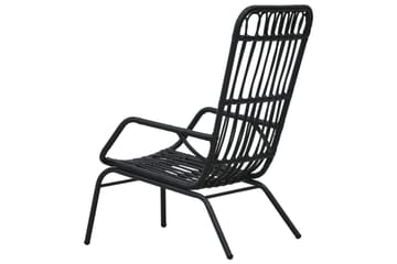 Havestol Polyrattan Sort - Sort - Havemøbler - Havestole - Spisebordsstole udendørs