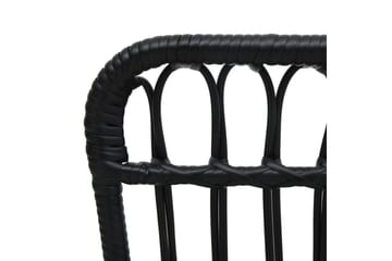 Havestol Polyrattan Sort - Sort - Havemøbler - Havestole - Spisebordsstole udendørs