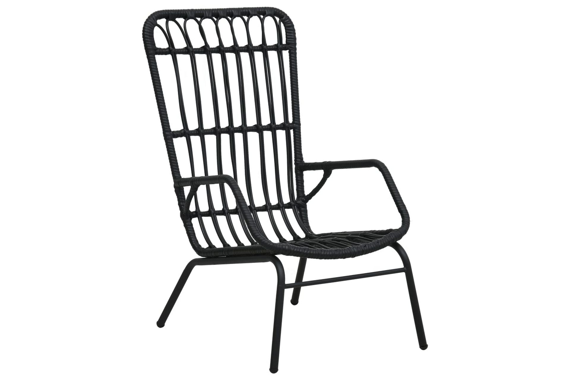 Havestol Polyrattan Sort - Sort - Havemøbler - Havestole - Spisebordsstole udendørs