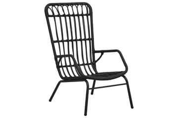 Havestol Polyrattan Sort - Sort - Havemøbler - Havestole - Spisebordsstole udendørs