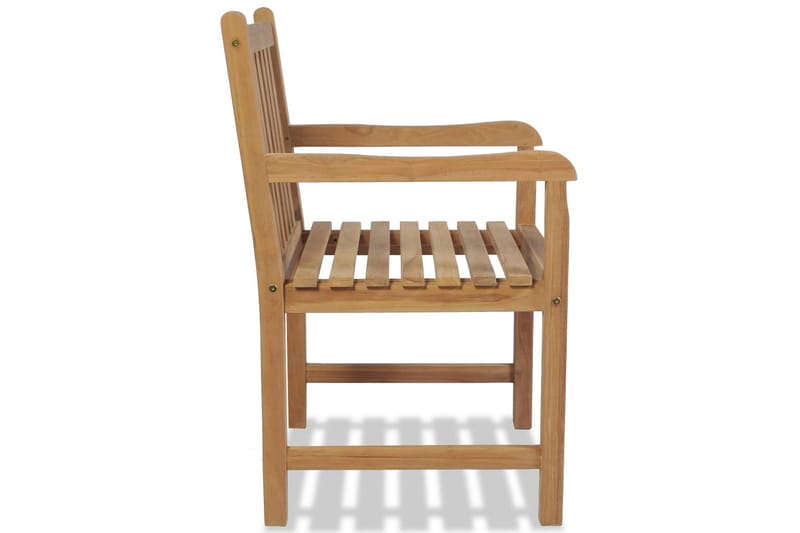 Havestole 2 Stk. Massivt Teaktræ - Brun - Havemøbler - Havestole - Spisebordsstole udendørs