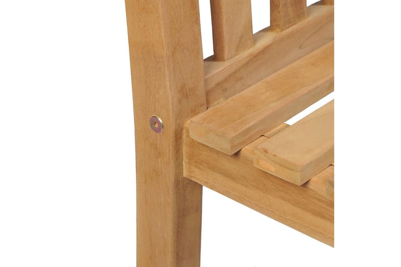 Havestole 2 Stk. Massivt Teaktræ - Brun - Spisebordsstole udendørs - Altanstole