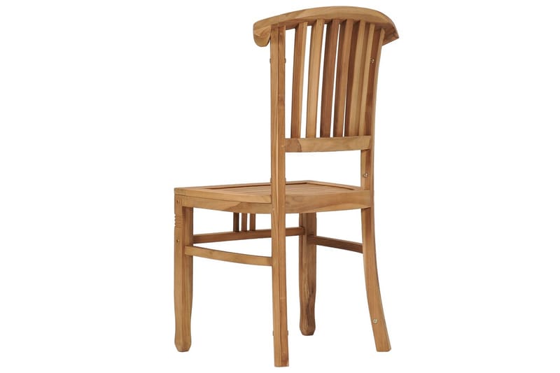 Havestole 2 Stk. Massivt Teaktræ - Brun - Havemøbler - Havestole - Spisebordsstole udendørs