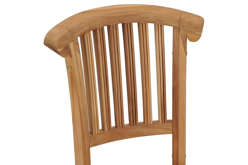 Havestole 2 Stk. Massivt Teaktræ - Brun - Havemøbler - Havestole - Spisebordsstole udendørs