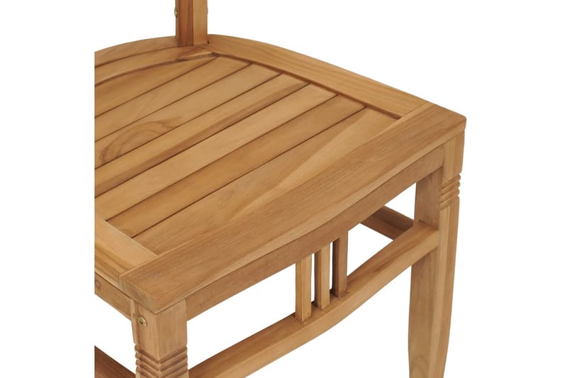 Havestole 2 Stk. Massivt Teaktræ - Brun - Havemøbler - Havestole - Spisebordsstole udendørs