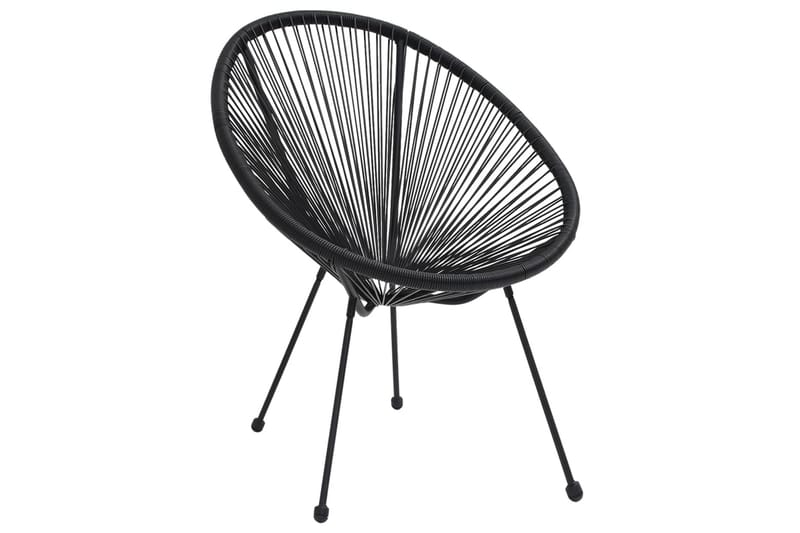 havestole 2 stk. rattan sort - Sort - Havemøbler - Havestole - Spisebordsstole udendørs