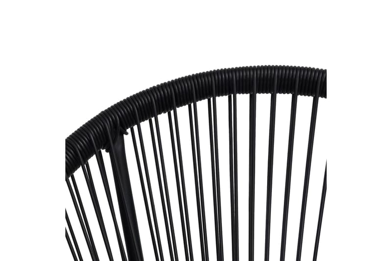 havestole 2 stk. rattan sort - Sort - Havemøbler - Havestole - Spisebordsstole udendørs