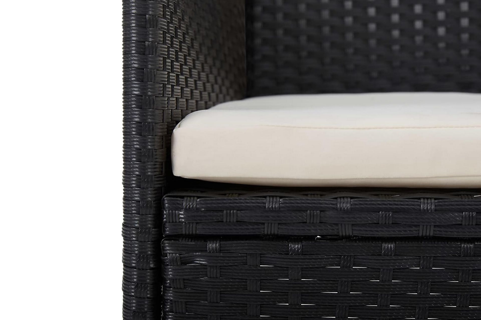 Havestole 2 stk. polyrattan sort - Sort - Havemøbler - Havestole - Spisebordsstole udendørs
