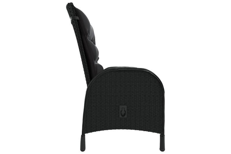 havestole 2 stk. polyrattan sort - Sort - Spisebordsstole udendørs - Altanstole