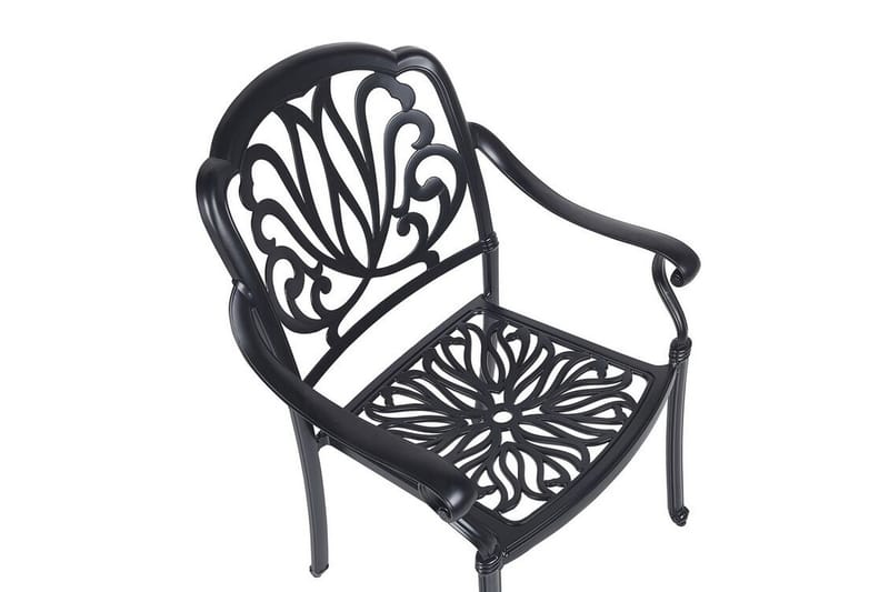 Havestole 4 st sort ANCONA - Sort - Spisebordsstole udendørs - Altanstole