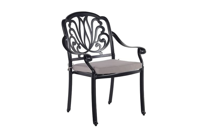 Havestole 4 st sort ANCONA - Sort - Spisebordsstole udendørs - Altanstole