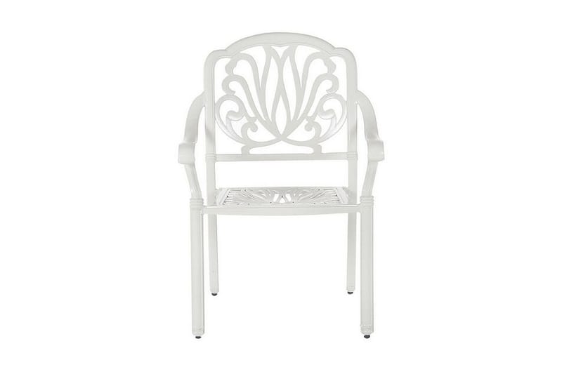Havestole 4 stk Hvid ANCONA - Hvid - Spisebordsstole udendørs - Altanstole