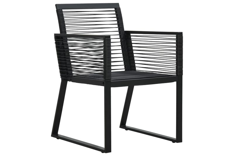 havestole 4 stk. rattan sort - Sort - Havemøbler - Havestole - Spisebordsstole udendørs