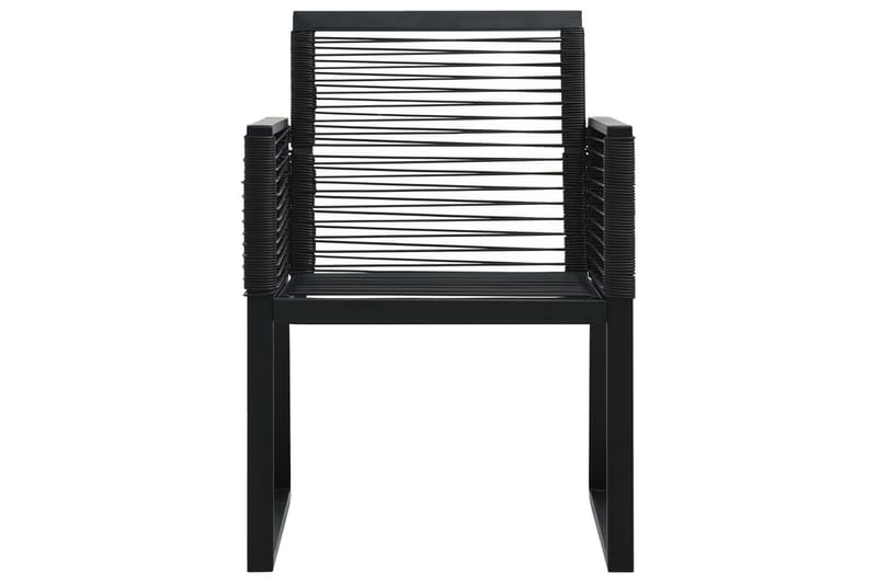 havestole 4 stk. rattan sort - Sort - Havemøbler - Havestole - Spisebordsstole udendørs