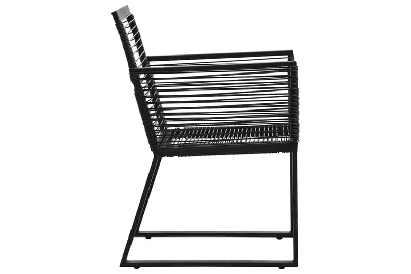 havestole 4 stk. rattan sort - Sort - Havemøbler - Havestole - Spisebordsstole udendørs