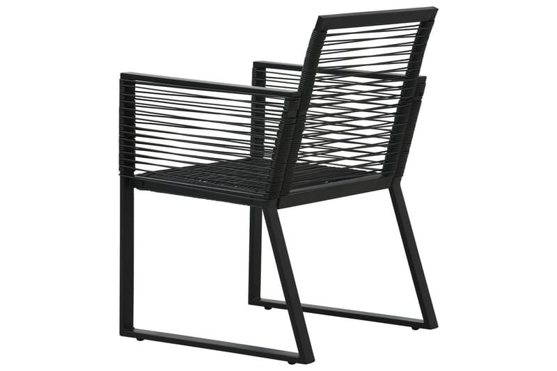 havestole 4 stk. rattan sort - Sort - Havemøbler - Havestole - Spisebordsstole udendørs