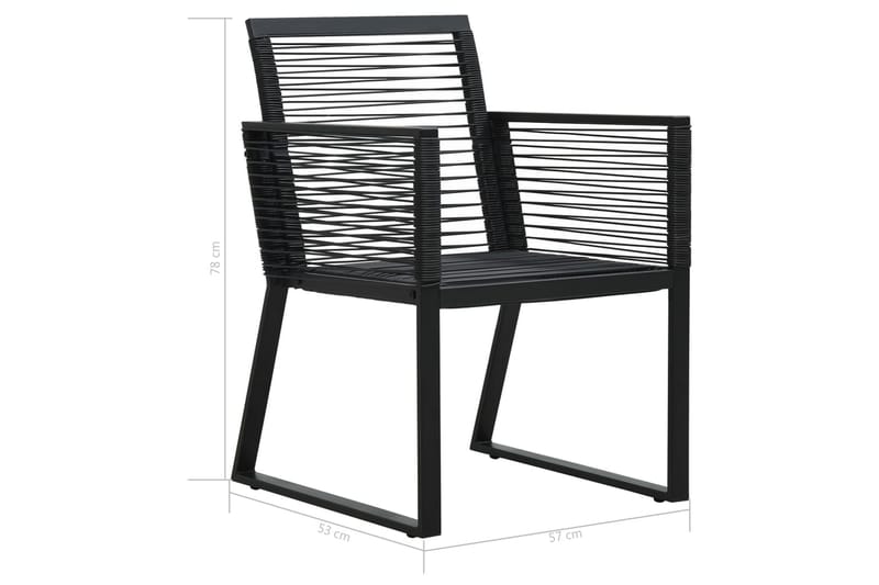 havestole 4 stk. rattan sort - Sort - Havemøbler - Havestole - Spisebordsstole udendørs