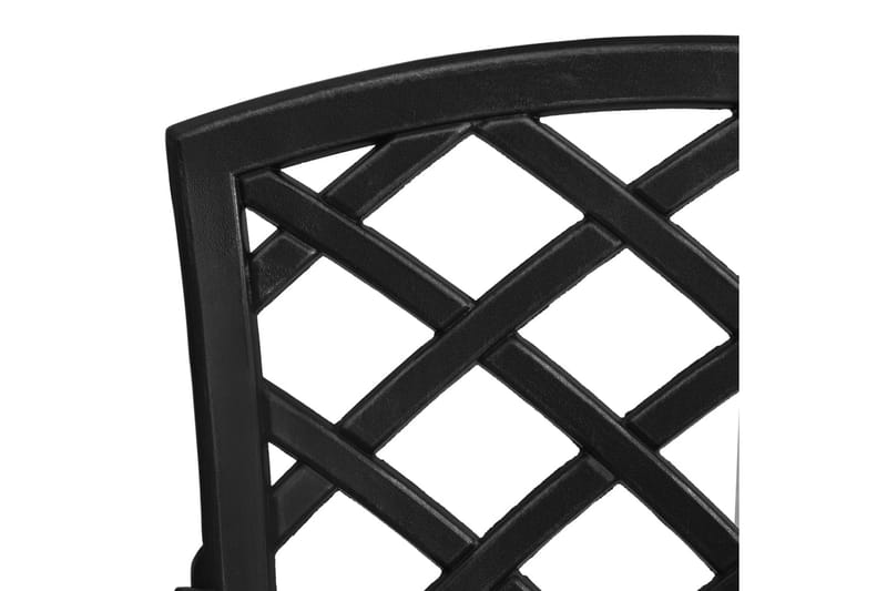 Havestole 4 Stk. Støbt Aluminium Sort - Sort - Havemøbler - Havestole - Spisebordsstole udendørs