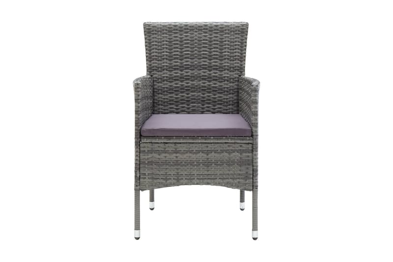 havestole 4 stk. polyrattan grå - Grå - Havemøbler - Havestole - Spisebordsstole udendørs