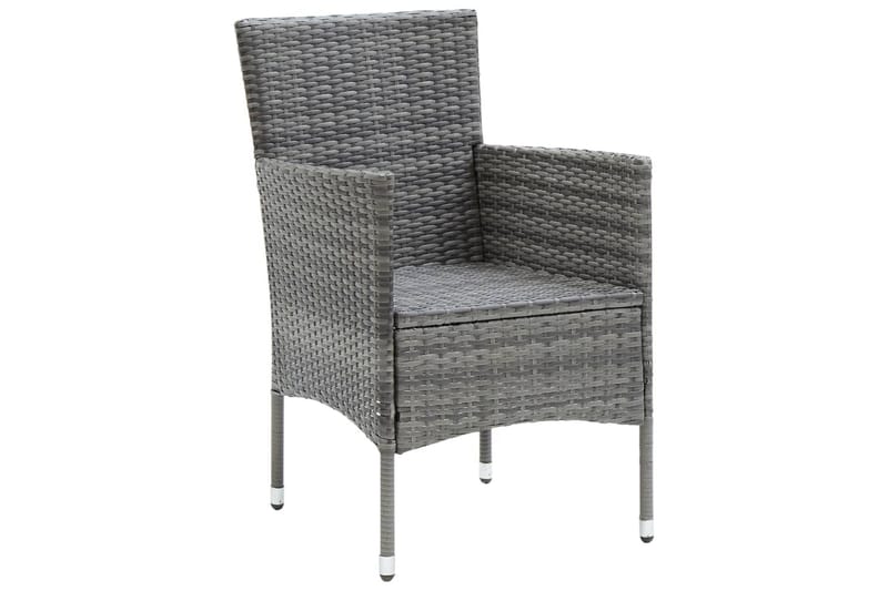havestole 4 stk. polyrattan grå - Grå - Havemøbler - Havestole - Spisebordsstole udendørs