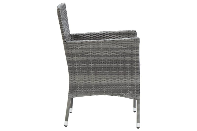havestole 4 stk. polyrattan grå - Grå - Havemøbler - Havestole - Spisebordsstole udendørs