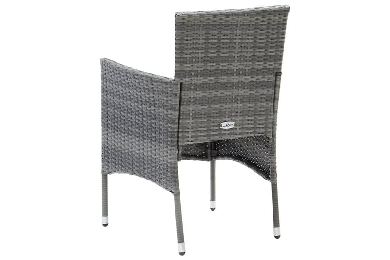 havestole 4 stk. polyrattan grå - Grå - Havemøbler - Havestole - Spisebordsstole udendørs