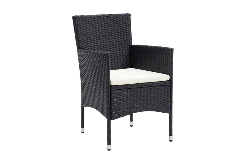 havestole 4 stk. polyrattan sort - Sort - Havemøbler - Havestole - Spisebordsstole udendørs
