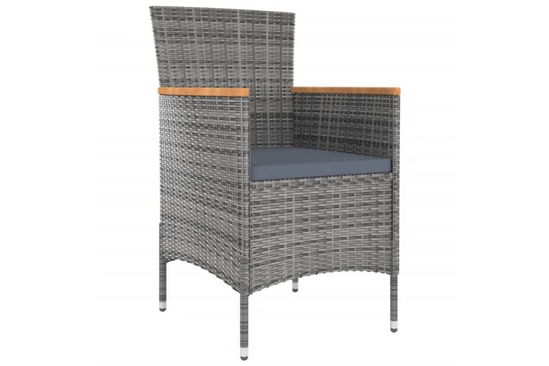havestole 4 stk. polyrattan grå - Grå - Havemøbler - Havestole - Spisebordsstole udendørs