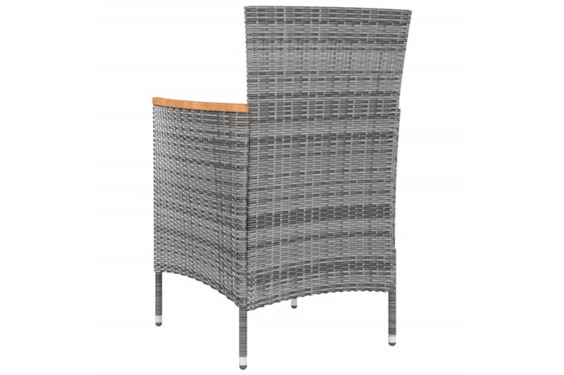 havestole 4 stk. polyrattan grå - Grå - Havemøbler - Havestole - Spisebordsstole udendørs