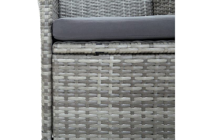 havestole 4 stk. polyrattan grå - Grå - Havemøbler - Havestole - Spisebordsstole udendørs