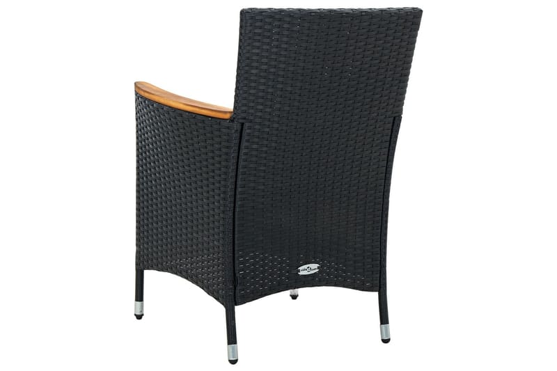 havestole 4 stk. polyrattan sort - Sort - Havemøbler - Havestole - Spisebordsstole udendørs