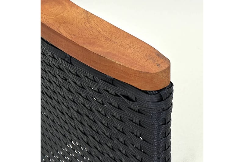 havestole 4 stk. polyrattan sort - Sort - Havemøbler - Havestole - Spisebordsstole udendørs