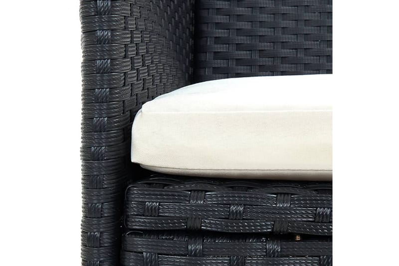 havestole 4 stk. polyrattan sort - Sort - Havemøbler - Havestole - Spisebordsstole udendørs