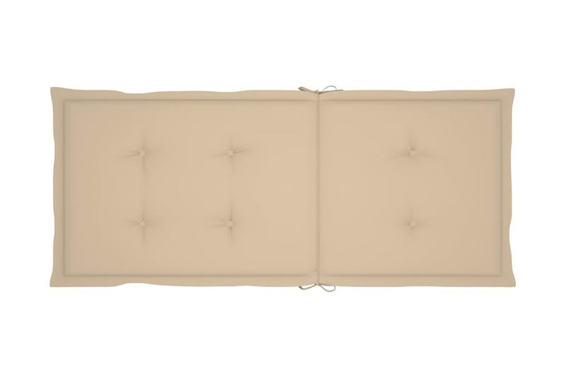 havestole 6 stk. med beige hynder massivt teaktræ - Beige - Havemøbler - Havestole - Spisebordsstole udendørs