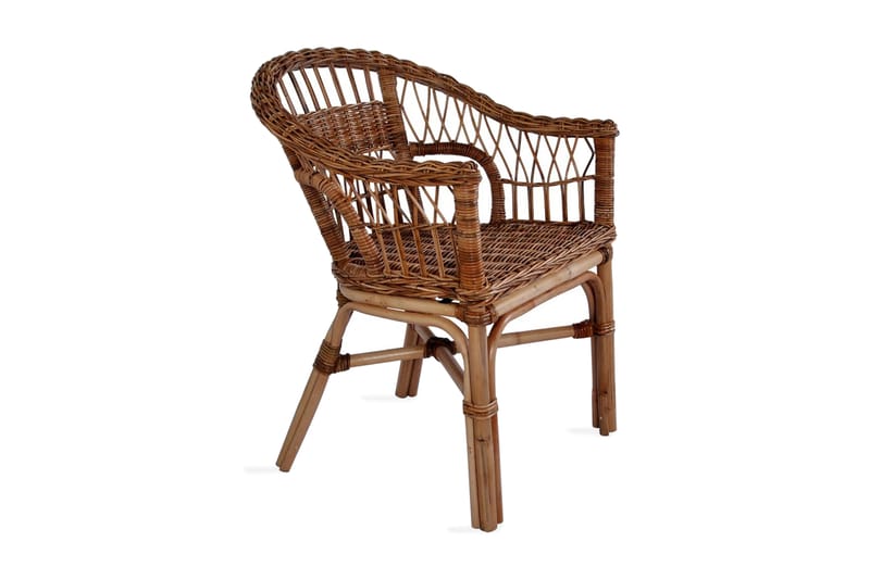 Havestole 6 Stk. Naturligt Rattan Brun - Brun - Spisebordsstole udendørs - Altanstole