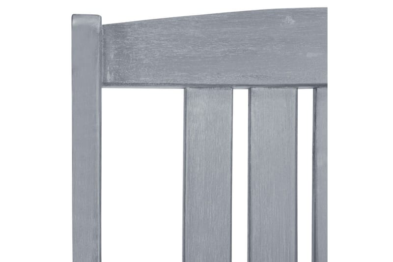 havestole 8 stk. massivt akacietræ grå - Grå - Spisebordsstole udendørs - Altanstole